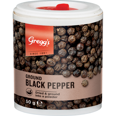 Pepper Ground Black Gregg's 50g - Spice Pantry