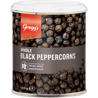 Peppercorns Whole Black Gregg's 100g - Spice Pantry