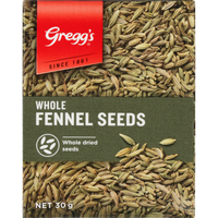 Fennel Seeds Whole Gregg's 30g - Spice Pantry